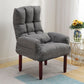 24.80" L x 25.59" W x 37.79" H Linen Convertible Chair Four-Leg Solid Wood Accent Chair Clearhalo 'Accent Chairs' 'accent_chairs' 'Chairs & Seating' 'furn' 'furn_accent_chairs' 'Furniture' 'furniture_accent_chairs' 'Living Room Furniture' 1200x1200_50b6f728-9764-4bfb-9630-e7c1e1c44b52