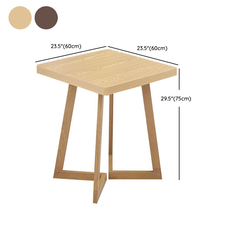 Moderner Holz -Esstisch mit Metallbeinen für Wohnzimmer