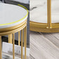 Industrial Style Iron Bar Table Faux Marble White Top 41.3"H Bistro Table Clearhalo 'Bar Furniture' 'Bar Tables' 'bar_tables' 'furn' 'furn_bar_tables' 'Furniture' 'furniture_bar_tables' 'Kitchen & Dining Furniture' 1200x1200_50b72528-44c5-4c1f-9003-5f7679aeed89