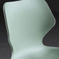 Modern Wing Back Side Chair Plastic Armless Dining Chair with Metal Base