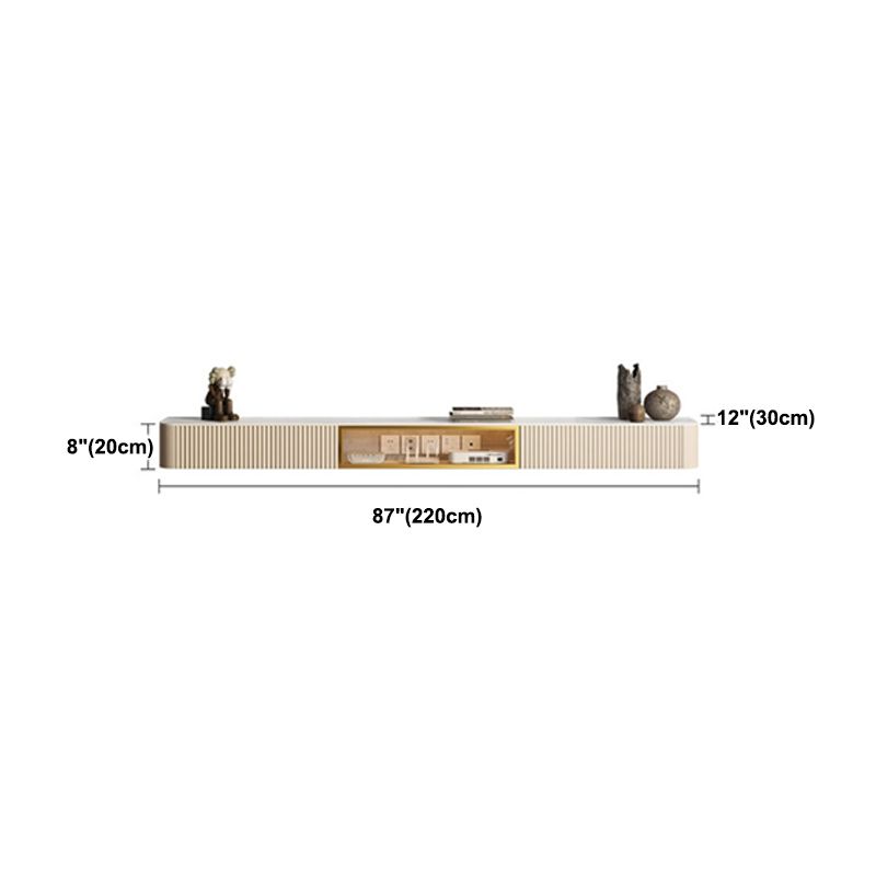 Glam Stone TV Media Stand Enclosed Storage White TV Stand for Living Room Clearhalo 'furn' 'furn_tv_stands_entertainment_centers' 'Furniture' 'Living Room Furniture' 'TV Stands & Entertainment Centers' 'TV Stands & Media Storage Furniture' 'tv_stands_entertainment_centers' 1200x1200_50b7a1cb-b0cd-4695-98b1-cc4328cb3fe3