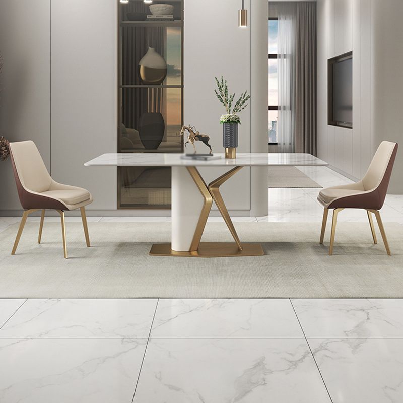 Scandinavian 1/2/3/4/5 Dining Table Set with Chair Sintered Stone Dining Table Set Clearhalo 'Dining Room Sets' 'Dining Tables & Seating' 'dining_room_set' 'furn' 'furn_dining_room_set' 'Furniture' 'furniture_dining_room_set' 'Kitchen & Dining Furniture' 1200x1200_50b7b0ef-539e-44b9-856d-edc9f5d63f72