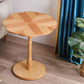 Brown Solid Oak End Table, Round Gloss Contemporary Side Table Clearhalo 'Coffee & Accent Tables' 'End & Side Tables' 'end_side_table' 'end_side_tables' 'furn' 'furn_end_side_tables' 'Furniture' 'furniture_end_side_table' 'Living Room Furniture' 1200x1200_50b99c09-b9fe-4ceb-8c8b-f2574eef7964