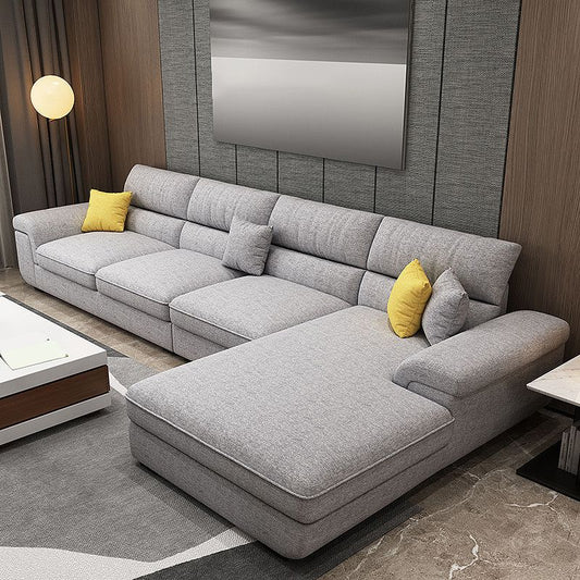Modern Removable Cushions Sectionals 37.4"H Pillow Top Arm Sofa with 4 Pillows Clearhalo 'furn' 'furn_sectionals' 'Furniture' 'furniture_sectionals' 'Living Room Furniture' 'Sectionals' 1200x1200_50b9eeb6-93cc-4049-ac7a-d71864295409