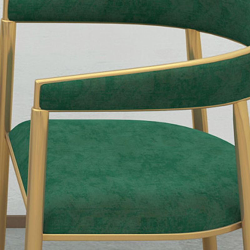 Glam Style Dining Arm Chair Upholstered Open Back Dining Chair for Indoor Clearhalo 'Dining Chairs' 'Dining Tables & Seating' 'dining_chair' 'furn' 'furn_dining_chair' 'Furniture' 'furniture_dining_chair' 'Kitchen & Dining Furniture' 1200x1200_50ba072a-5872-489e-9ba5-3b4bb1282929