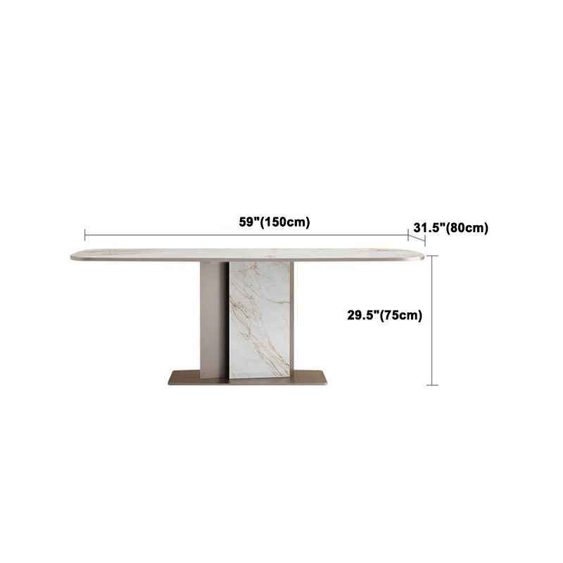 Nordic Sintered Stone Top Dining Set Rectangle 1/4/5/7 Pieces Dinette Table Set Clearhalo 'Dining Room Sets' 'Dining Tables & Seating' 'dining_room_set' 'furn' 'furn_dining_room_set' 'Furniture' 'Kitchen & Dining Furniture' 1200x1200_50bb2a0a-ed07-4f52-a81a-4c6d4b95da9d