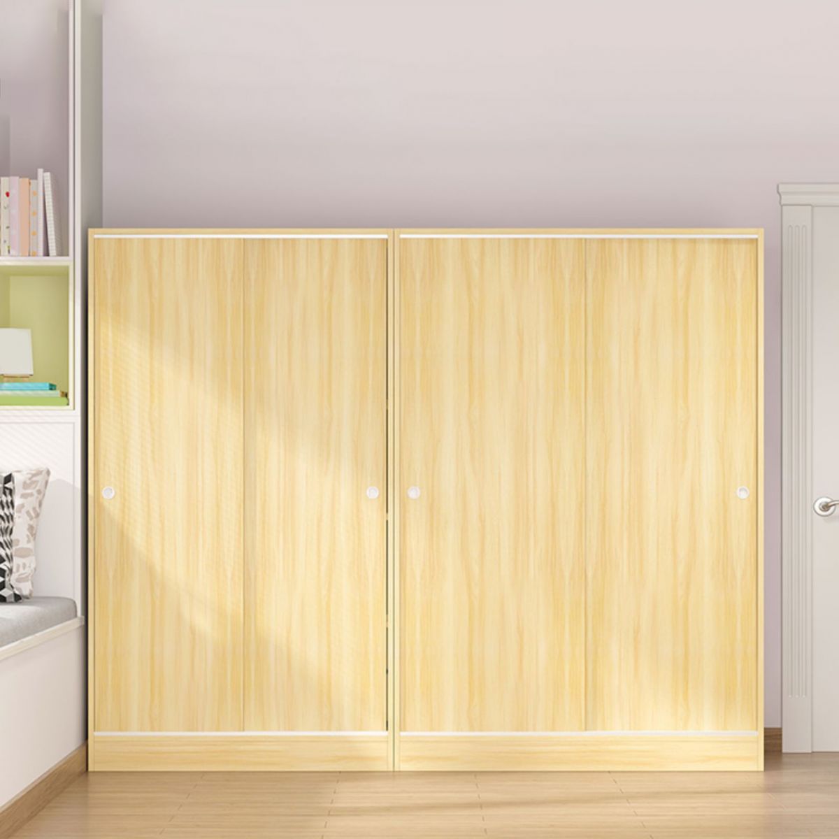 Contemporary Wardrobe Cabinet Sliding Storage Cabinet for Home
