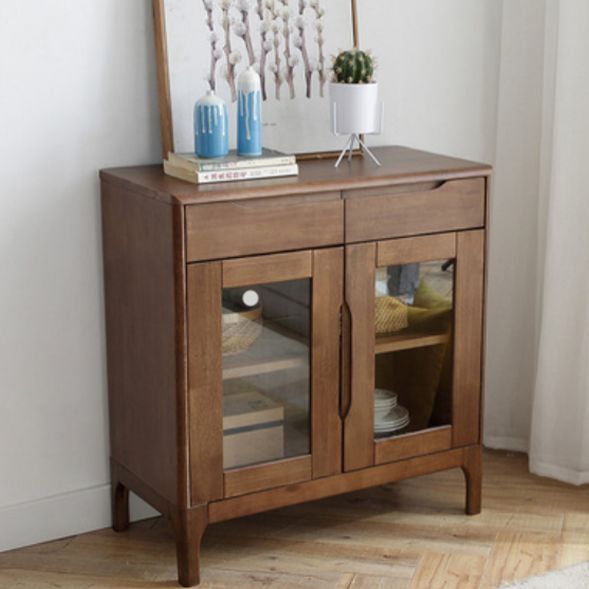 Rubberwood Solid Wood Buffet Server Contemporary Dining Server Clearhalo 'buffet_sideboard' 'Buffets & Sideboards' 'furn' 'furn_buffet_sideboard' 'Furniture' 'Kitchen & Dining Furniture' 1200x1200_50bdc1de-cf60-4f3a-b2ff-87345713ccf3