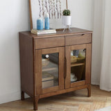 Rubberwood Solid Wood Buffet Server Contemporary Dining Server Clearhalo 'buffet_sideboard' 'Buffets & Sideboards' 'furn' 'furn_buffet_sideboard' 'Furniture' 'Kitchen & Dining Furniture' 1200x1200_50bdc1de-cf60-4f3a-b2ff-87345713ccf3