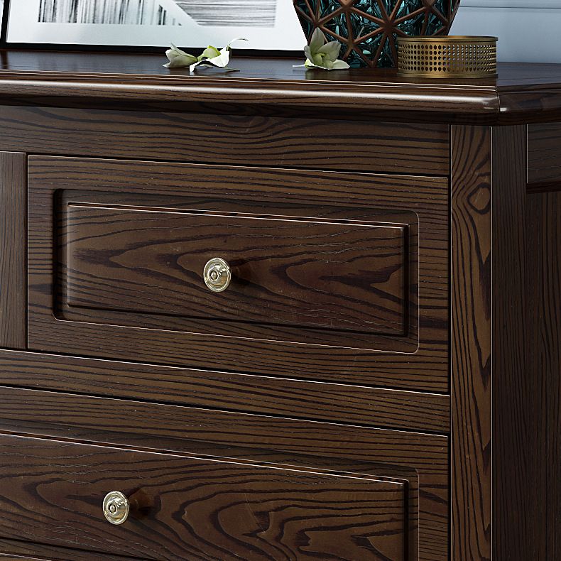 Cofre de acento moderno con 7 cajones y cofre de lana de madera maciza