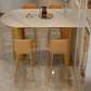 Glam Iron Bar Dining Table with White Stone Top Indoor Bistro Table Clearhalo 'Bar Furniture' 'Bar Tables' 'bar_tables' 'furn' 'furn_bar_tables' 'Furniture' 'furniture_bar_tables' 'Kitchen & Dining Furniture' 1200x1200_50c07533-3d42-4d99-8797-554da762ba90
