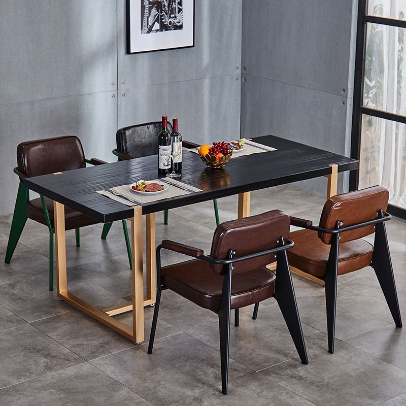 Industrial Metal Dining Room Chair Arm Open Back Dining Side Chair for Home Use Clearhalo ' kitchen&dining_furn' 'Dining Chairs' 'Dining Tables & Seating' 'dining_chair' 'furn' 'furn_dining_chair' 'Furniture' 'furniture_dining_chair' 'Kitchen & Dining Furniture' 'kitchen' 1200x1200_50c07649-95f4-4bea-91cd-83a77e7f70e4