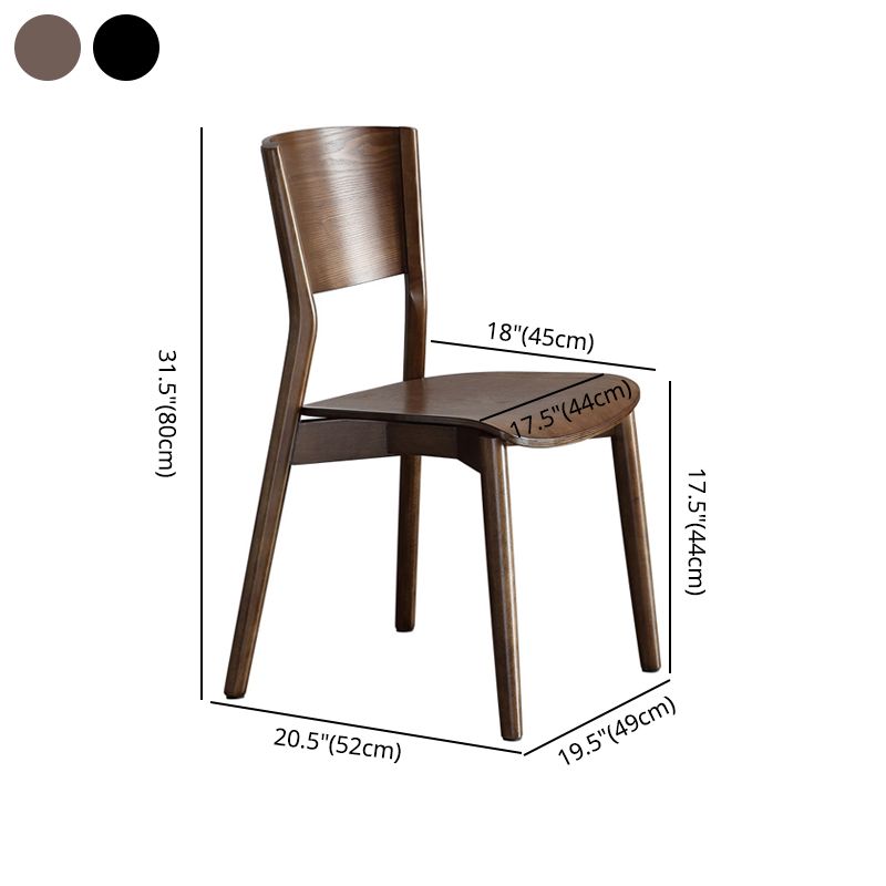 Contemporary Wood Dining Room Chair Armless Open Back Dining Side Chair Clearhalo ' kitchen&dining_furn' 'Dining Chairs' 'Dining Tables & Seating' 'dining_chair' 'furn' 'furn_dining_chair' 'Furniture' 'furniture_dining_chair' 'Kitchen & Dining Furniture' 'kitchen' 1200x1200_50c0bd69-0e64-4d52-8d9b-904f40d55872