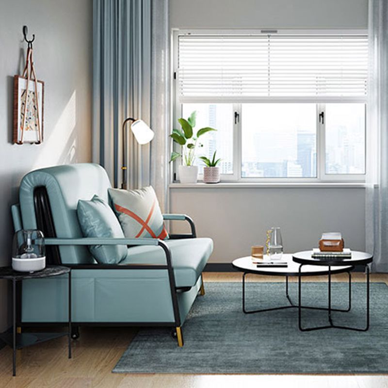 Divano letto convertibile con cuscino quadrato di stoccaggio divano letto posteriore