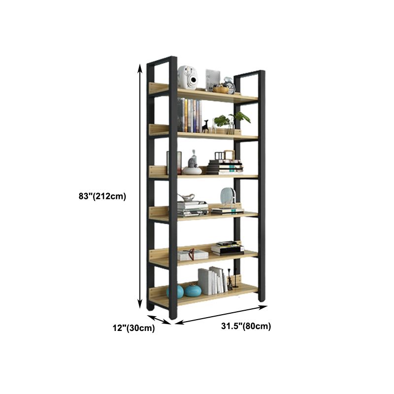 Modern Etagere Mental Bookcase Open Back Bookshelf for Balcony and Living Room Clearhalo 'Bookcases' 'furn' 'furn_bookcases' 'Furniture' 'Office Furniture' 1200x1200_50c3727f-da12-403e-b6f9-17b9365f1edd