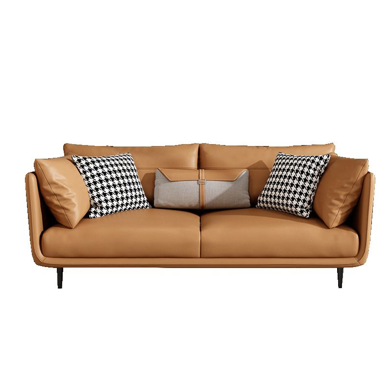 Estilo moderno con reposabrazos trasero y almohada con espuma de relleno de asiento de naranja