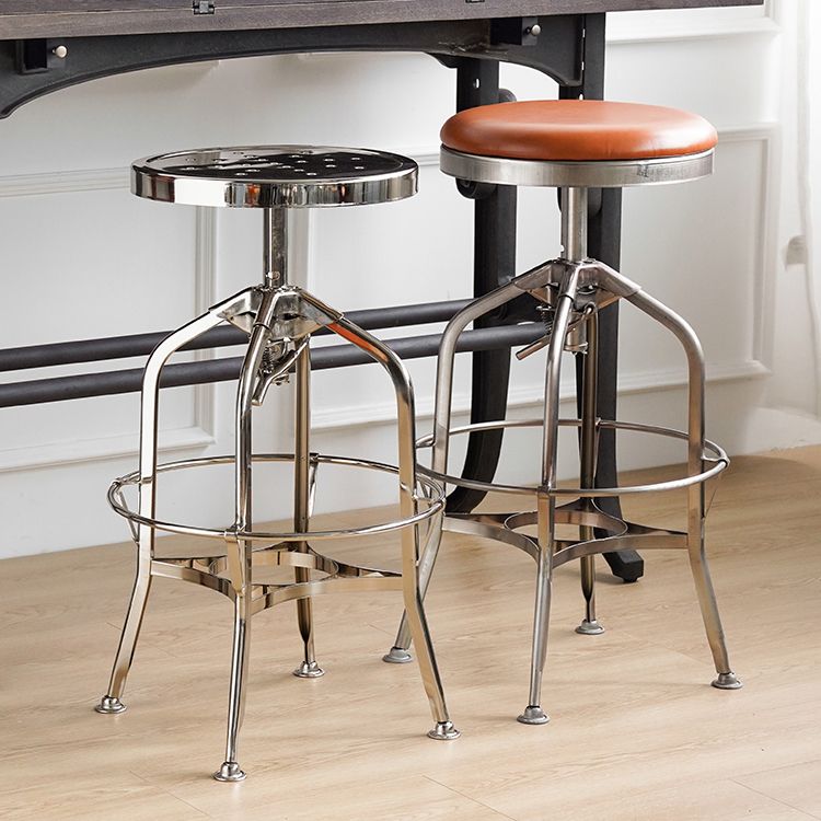 Industrial Metal Legs Bar Stools Indoor Faux Leather Counter Chair Clearhalo 'Bar Furniture' 'Bar Stools' 'bar_stools' 'furn' 'furn_bar_stools' 'Furniture' 'Kitchen & Dining Furniture' 1200x1200_50c48a99-9b8a-48fa-b1b4-22d8dd066068