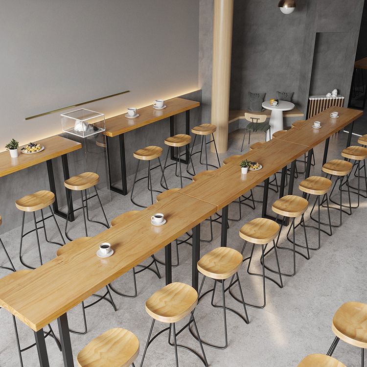 Modern Counter Height Pub Set 1/2/4/7 Pcs Solid Wood Top Bar Table and Bar Stools Clearhalo 'Bar Furniture' 'furn' 'furn_home_bar_bar_sets' 'Furniture' 'Home Bars & Bar Sets' 'home_bar_bar_sets' 'Kitchen & Dining Furniture' 1200x1200_50c525e7-5913-4369-879e-f7c15f260186