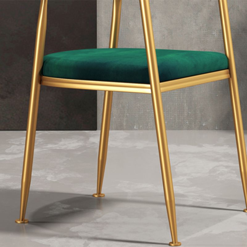 Glam Style Open Back Chair Upholstered Dining Arm Chair for Indoor Clearhalo 'Dining Chairs' 'Dining Tables & Seating' 'dining_chair' 'furn' 'furn_dining_chair' 'Furniture' 'furniture_dining_chair' 'Kitchen & Dining Furniture' 1200x1200_50c6e250-a6f1-40f2-a72f-8c518531feec