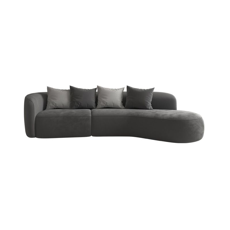 29.5"H Wool One Arm Sectionals Tight Back Scandinavian Sectionals Clearhalo 'furn' 'furn_sectionals' 'Furniture' 'Living Room Furniture' 'Sectionals' 1200x1200_50c77d5d-3028-495b-8377-b545e7987c31