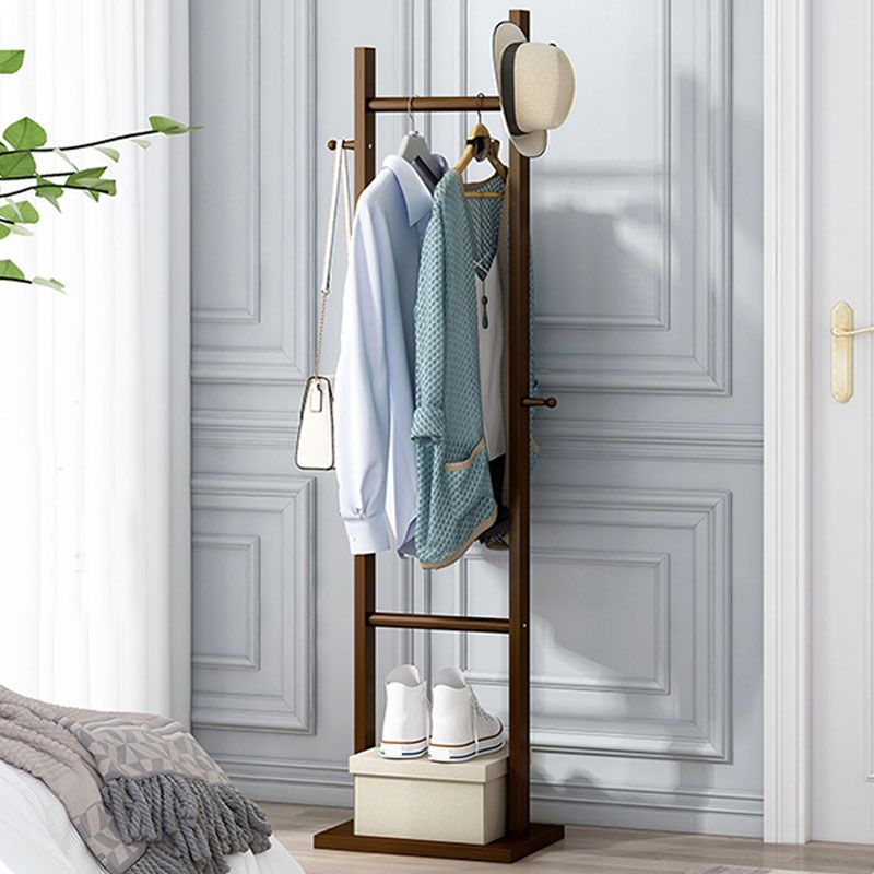 Gorgeous Free Standing Coat Rack Hanging Rail Hooks with Storage Shelf Clearhalo 'Entry & Mudroom Furniture' 'furn' 'furn_hall_tree_coat_racks' 'Furniture' 'Hall Trees & Coat Racks' 'hall_tree_coat_racks' 1200x1200_50c8b611-1510-4521-aa83-bc098ff40b14