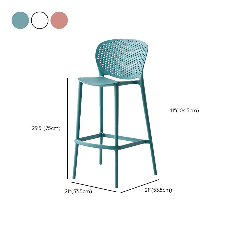 Industrial Stackable Armless Bar Stool Plastic Low Back Bar Stool Clearhalo 'Bar Furniture' 'Bar Stools' 'bar_stools' 'furn' 'furn_bar_stools' 'Furniture' 'Kitchen & Dining Furniture' 1200x1200_50c9709c-56da-4773-ab00-cfbbd531d4dd