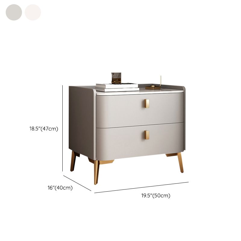 Classic Glam Bedside Cabinet Stone Bed Nightstand with 2 Drawers Clearhalo 'Bedroom Furniture' 'furn' 'furn_night_stand' 'Furniture' 'night_stand' 'Nightstands' 1200x1200_50c9b224-c07a-4def-8bbd-8fcf21ed04cc