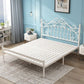 Glam Metal Open-Frame Bed with Camelback Headboard and Footboard