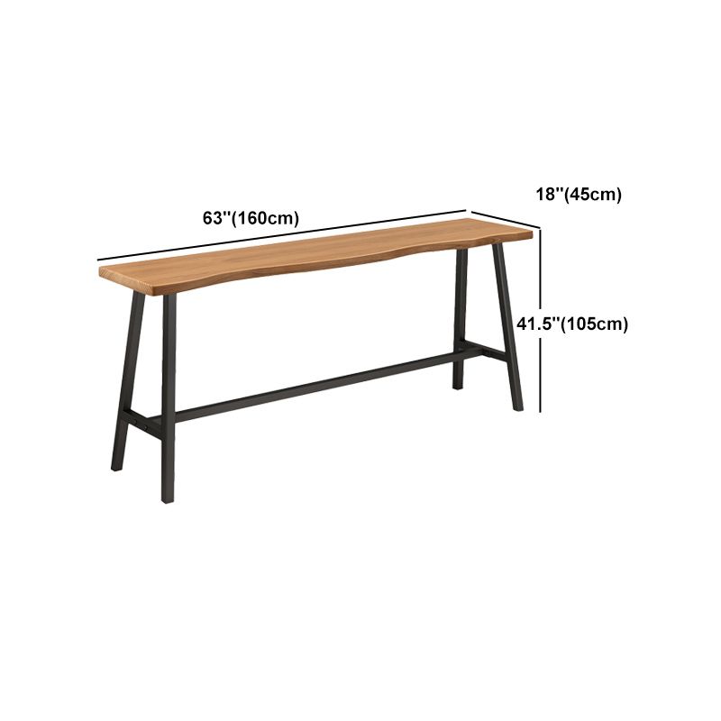1/4 stukken industriële rechthoekige pubtafel set houten toonbanktafel met rugloze krukken