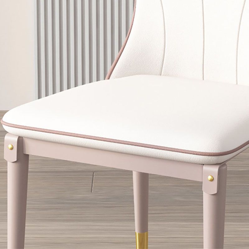 Leather Dining Side Chair Scandinavian Design Solid Back Armless Dining Chairs Clearhalo 'Dining Chairs' 'Dining Tables & Seating' 'dining_chair' 'furn' 'furn_dining_chair' 'Furniture' 'Kitchen & Dining Furniture' 1200x1200_50ce1a7f-ce44-4895-bd2f-90f5bbd81d68