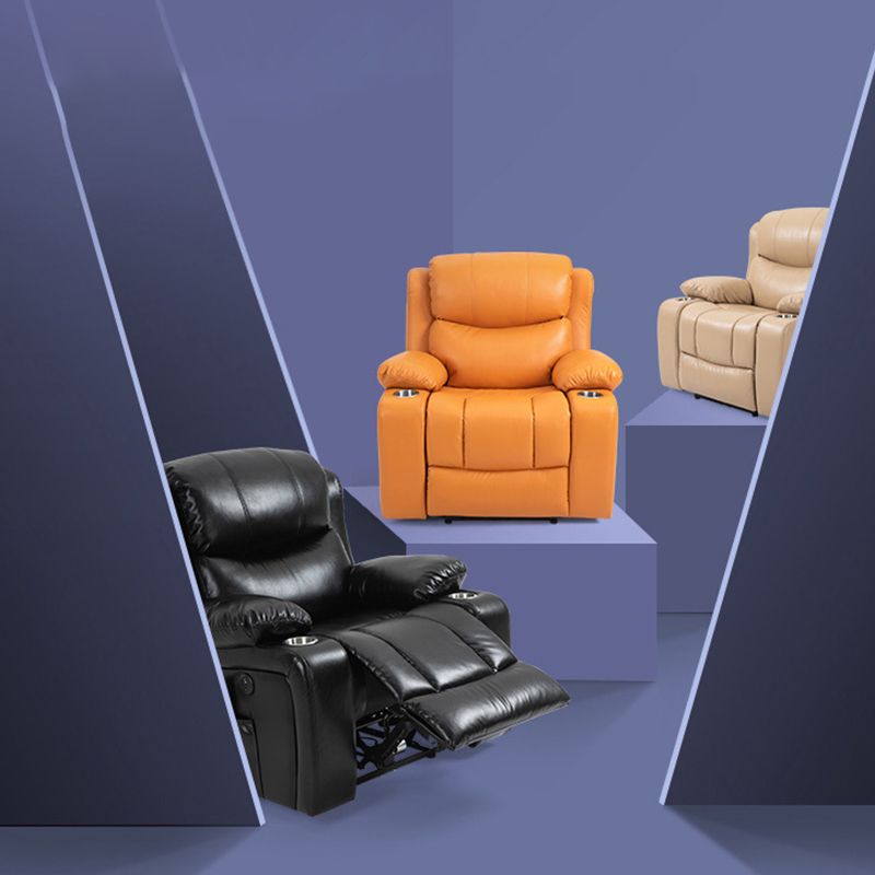 Nordic Style Faux Leather Recliner Chair Solid Color Standard Recliner Clearhalo 'Chairs & Seating' 'furn' 'furn_recliners' 'Furniture' 'Living Room Furniture' 'Recliners' 1200x1200_50d004a4-2daa-4c27-94e4-2a8470e91541
