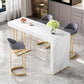 Contemporary Style Rectangle Bar Table Stone Fixed Bistro Bar Desk Clearhalo 'Bar Furniture' 'Bar Tables' 'bar_tables' 'furn' 'furn_bar_tables' 'Furniture' 'Kitchen & Dining Furniture' 1200x1200_50d0092f-7ce5-4942-8ccc-00a23936df33