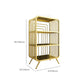 Glam Fermed Shelf Bibling Bookcase Metal Book Shelf pour salle d'étude