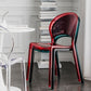 Open Back Dining Side Chair Contemporary Plastic Dining Chair