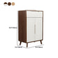 Modern Straight Legs Side Cabinet Wood Knobs Cabinet with Drawer
