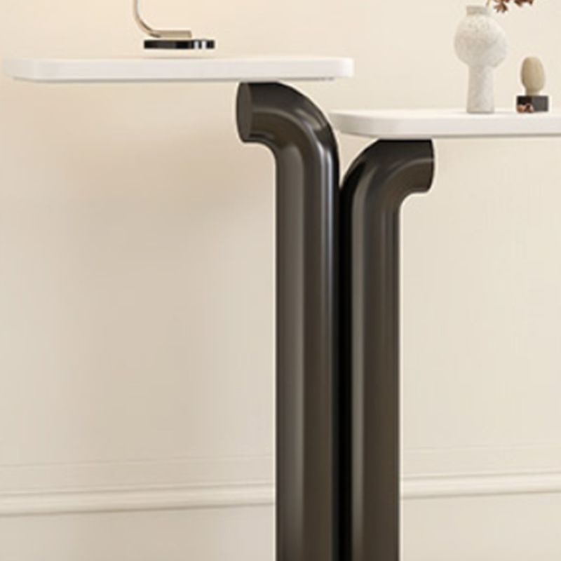 Rectangle Contemporary Console Table Stone Console Sofa Table for Hall