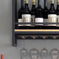 Metal Wall Mounted Wine Glass Stemware Rack Holder Industrial Wine Rack Kit Clearhalo 'furn' 'furn_wine_racks' 'Furniture' 'Kitchen & Dining Furniture' 'Wine Racks' 'wine_racks' 1200x1200_50d2e451-89e3-4b2b-93c7-796ebdf936de