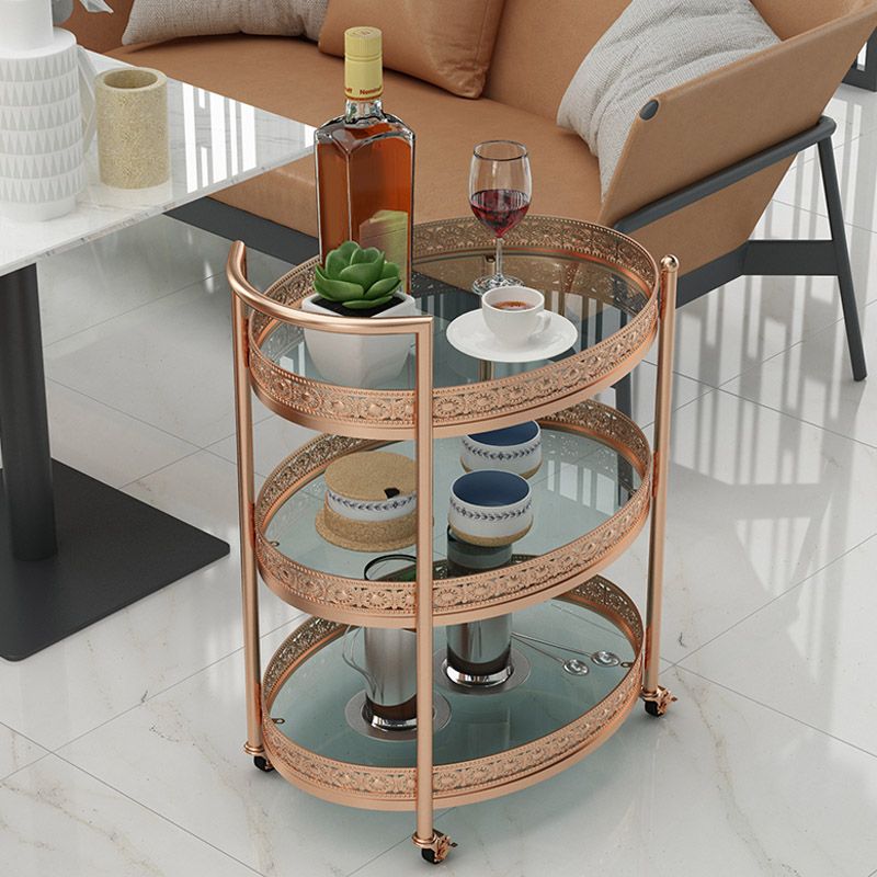 Tabla de preparación de almacenamiento abierta moderna Correo de cocina ovalada de comedor