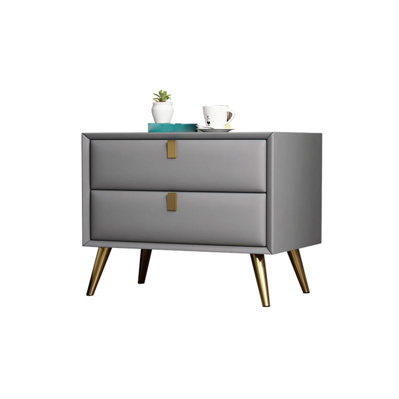 Contemporary Bed Nightstand Leather Bedside Cabinet with 2 Drawers Clearhalo 'Bedroom Furniture' 'furn' 'furn_night_stand' 'Furniture' 'night_stand' 'Nightstands' 1200x1200_50d3017e-be25-4a90-a6c8-754a33ed2b27
