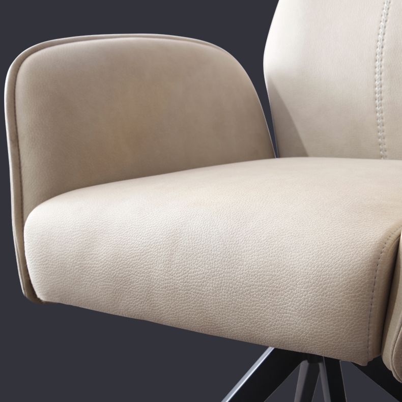 Contemporary Metal Dining Arm Chair Upholstered Dining Side Chair for Home Use Clearhalo ' kitchen&dining_furn' 'Dining Chairs' 'Dining Tables & Seating' 'dining_chair' 'furn' 'furn_dining_chair' 'Furniture' 'furniture_dining_chair' 'Kitchen & Dining Furniture' 'kitchen' 1200x1200_50d38f10-d111-42ca-8d59-b59016cc9764