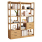 Modern Style Open Back Bookshelf Vertical Wooden Bookcase with Drawers Clearhalo 'Bookcases' 'furn' 'furn_bookcases' 'Furniture' 'Office Furniture' 1200x1200_50d3ba7d-cb60-4f28-b0a2-1060ebc94868