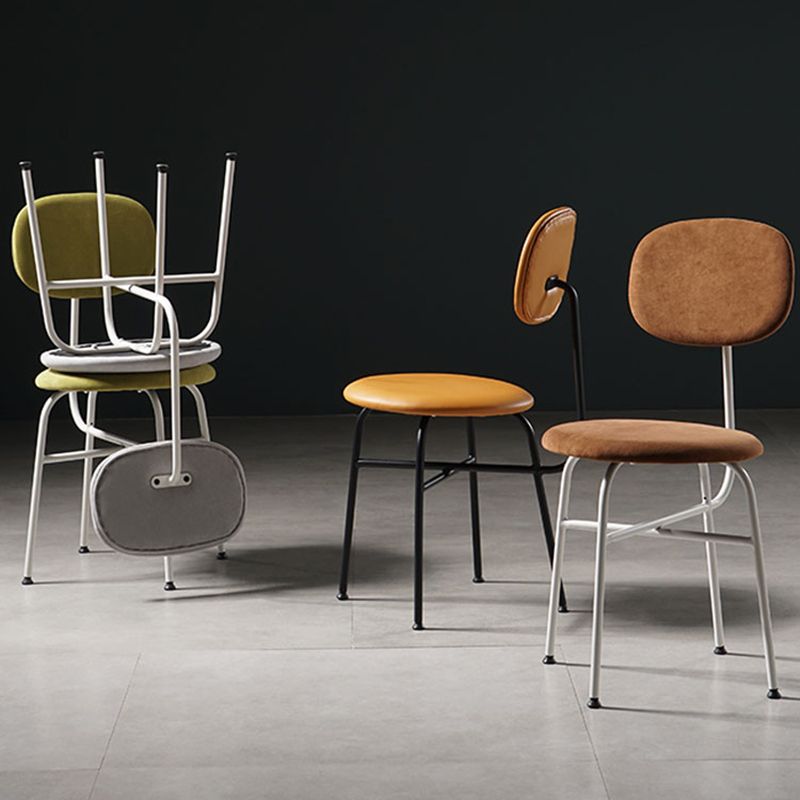 Contemporary Style Dining Chair Dining Armless Side Chair with Metal Legs Clearhalo ' kitchen&dining_furn' 'Dining Chairs' 'Dining Tables & Seating' 'dining_chair' 'furn' 'furn_dining_chair' 'Furniture' 'furniture_dining_chair' 'Kitchen & Dining Furniture' 'kitchen' 1200x1200_50d48397-aa9e-46b9-a77e-611046eff7b1