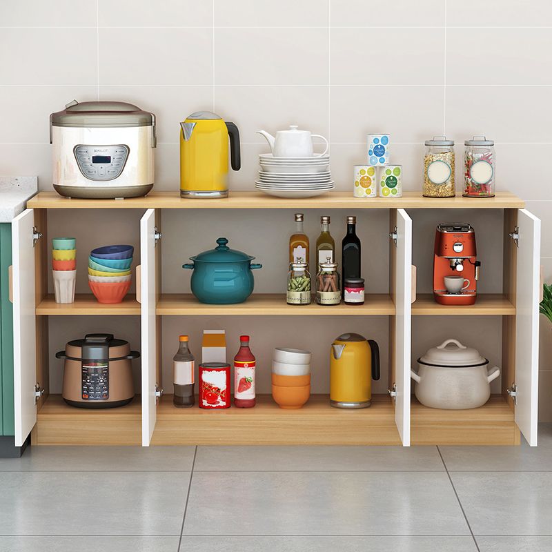 Moderno server per scaffali regolabili in legno ingegnerizzato la credenza con porte