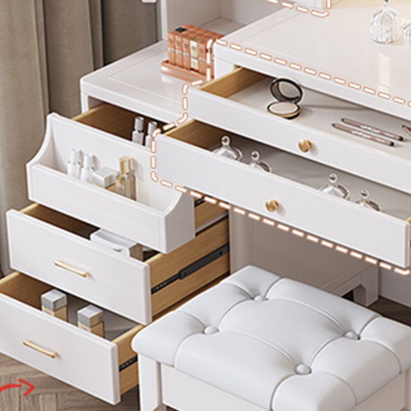 Set da tavolo da toeletta glam vanity set di vanità per trucco in legno per camera da letto