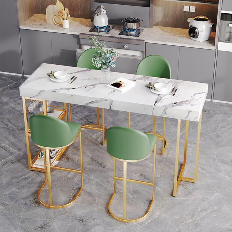 Rechthoek Modem en eigentijdse stenen bar -hoogte pubtafel voor woonkamer