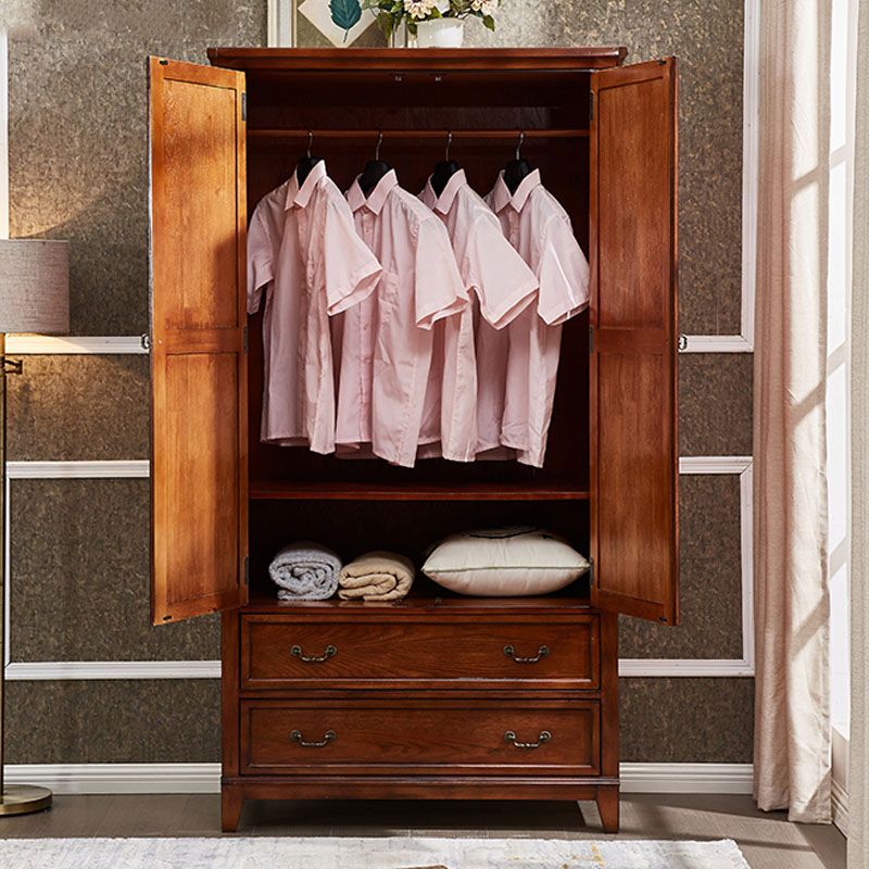 French Country Style Wardrobe Armoire Wooden Wardrobe for Bedroom