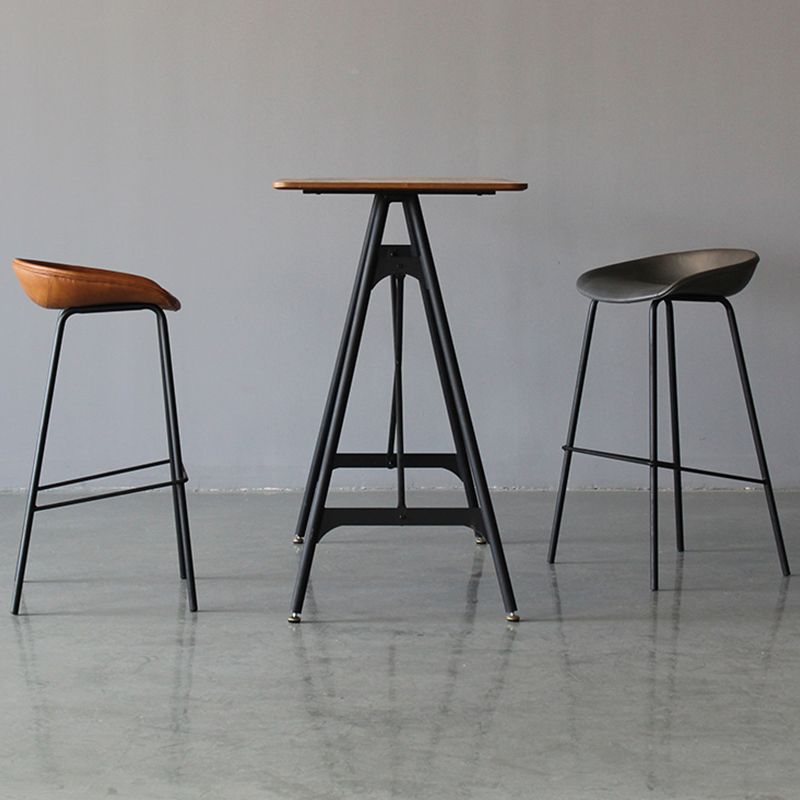 Scandinavian Metal Kitchen Dining Room Armless Stool Low Back Bar Stool Clearhalo 'Bar Furniture' 'Bar Stools' 'bar_stools' 'furn' 'furn_bar_stools' 'Furniture' 'furniture_bar_stools' 'Kitchen & Dining Furniture' 1200x1200_50d885a1-b796-43d4-b0f2-10db3bdcea1b