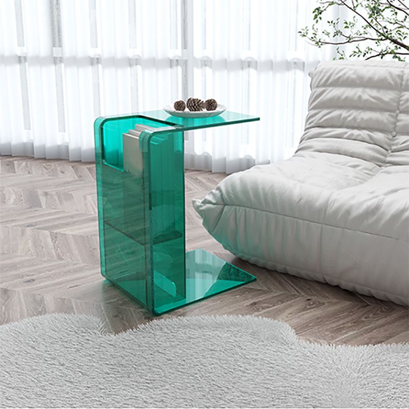 Contemporary Sofa Side Accent Table Plastic Pedestal Living Room with Storage Clearhalo 'Coffee & Accent Tables' 'End & Side Tables' 'end_side_tables' 'furn' 'furn_end_side_tables' 'Furniture' 'Living Room Furniture' 1200x1200_50d935c6-620c-4f87-b1a6-88eb0213fd6c