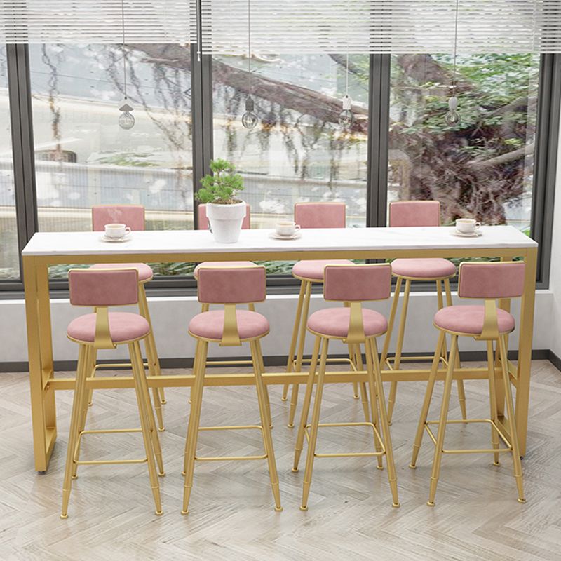 Sgabelli da bar in metallo bassa schiena sgabelli da bar a bracciale con poggiapiedi