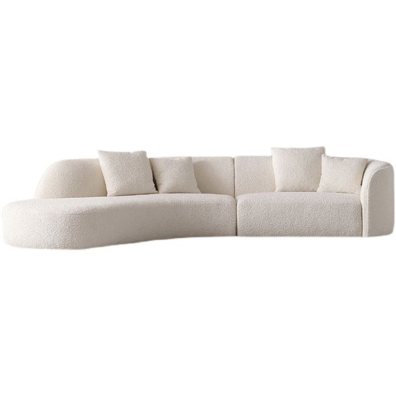 Moderne stijl Sofa Wind Zelfs achtersteun gebogen rugleuning spons kussen vullende bankbed